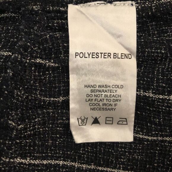 LATIN QUARTERS Blouse Blue/White Striped P… - Picture 7 of 7